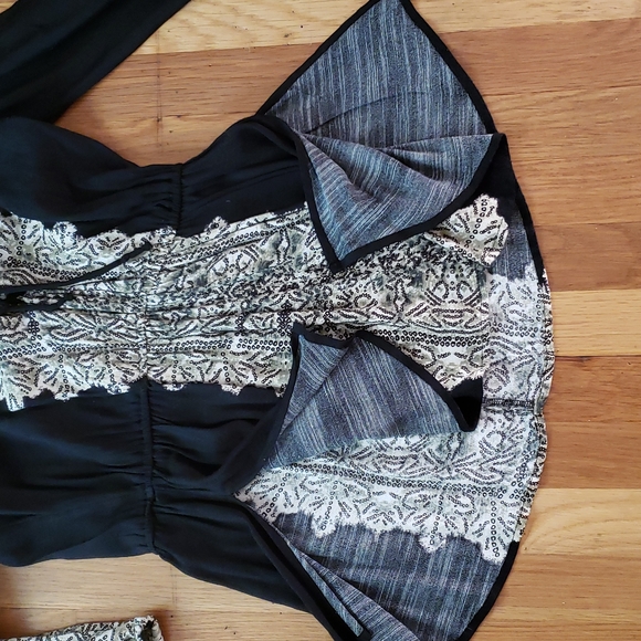 Free People Boho Long Sleeve Top Women's Size Small - Picture 4 of 11